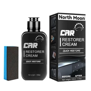 100 Ml Car Restorer Agent With Sponge Restores And Renews For Vehicle Leather Revitalizing Coating Agent Auto Leather