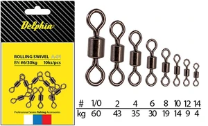 Delphin obratlík Rolling Swivel A-01, BN/4  10ks