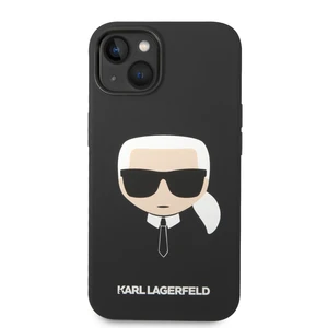 Zadní kryt Karl Lagerfeld Liquid Silicone Karl Head pro Apple iPhone 14 Plus, černá