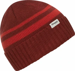 Bergans Striped V2 Beanie Chianti Red/Dark Brick UNI Bonnet de Ski