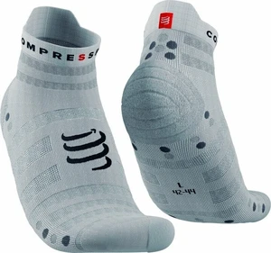 Compressport Pro Racing V4.0 Ultralight Run Low White/Alloy T4 Skarpety do biegania