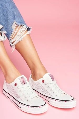 Women's Cross Jeans White Sneakers