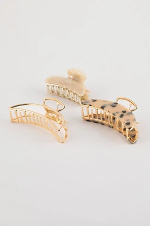 DEFACTO 3-Piece Leopard Patterned Latch Buckle