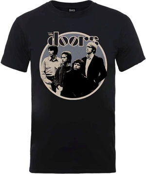 The Doors T-shirt Retro Circle Unisex Black 2XL