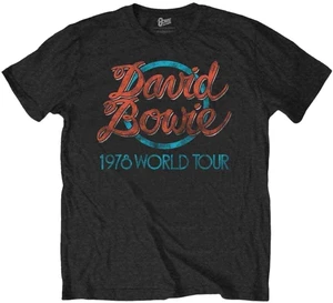 David Bowie Camiseta de manga corta 1978 World Tour Unisex Black L