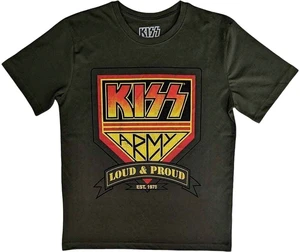 Kiss Tricou Loud & Proud Unisex Military Green S