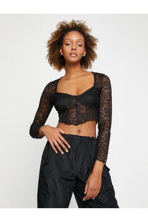 Koton Lace Corset Bustier Long Sleeve