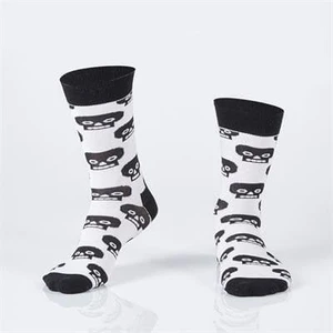 Women's white skull socks