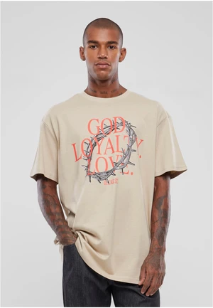 Men's T-Shirt God Loyalty Love Oversize Cream