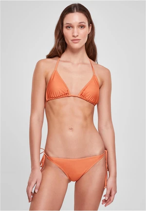 Women's recycled triangle bikini vintageorange