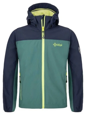 Boys' softshell jacket Kilpi RAVIO-JB dark green