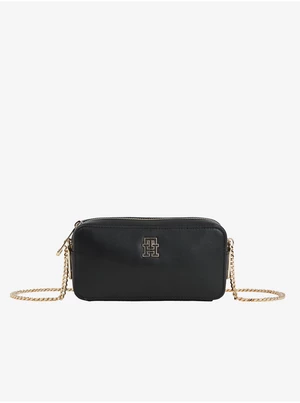 Čierna dámska crossbody kabelka Tommy Hilfiger Timeless Chain Camera Bag