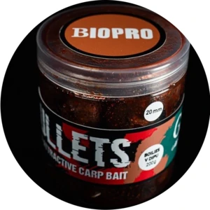 G.b.u. dipované boilies bullets biopro 200 g - 24 mm