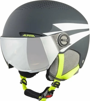 Alpina Zupo Visor Q-Lite Junior Ski helmet Charcoal/Neon Matt L Casco de esquí