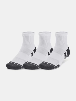 Sada troch párov unisex ponožiek v bielej farbe Under Armour UA Performance Tech 3pk Qtr