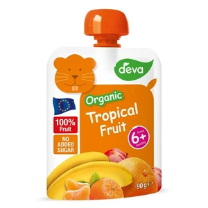 DEVA Ovocná kapsička 100% ovoce Tropické ovoce od 6.měsíce BIO 90 g