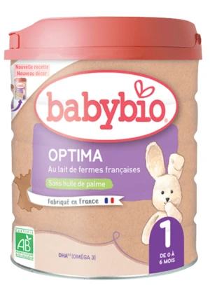 BABYBIO BABYBIO OPTIMA 1 počáteční kojenecké bio mléko s probiotiky a prebiotiky 800 g 800 g