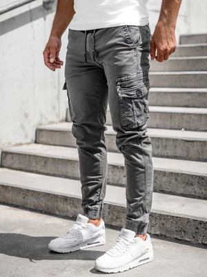 Šedé pánské jogger kapsáče Bolf CT6706S0