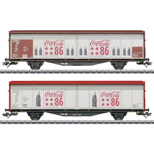 Märklin 048345 Súprava H0 2 posuvných nástenných vozňov Hbbils C spoločnosti Coca-Cola® Company