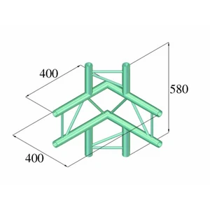 Alutruss DECOLOCK DQ2-PAC44V 2-bodová rampa rohové viazanie na 4 smery 90 °