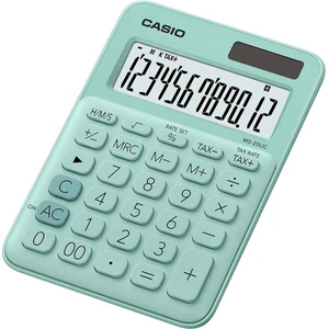 Casio MS-20UC-GN stolná kalkulačka zelená Displej (počet miest): 12 solárny pohon, na batérie (š x v x h) 105 x 23 x 149