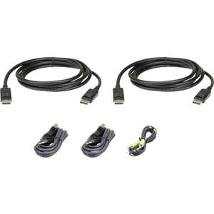 ATEN KVM prepojovací kábel [1x zástrčka DisplayPort, USB 2.0 zástrčka A, jack zástrčka 3,5 mm - 1x USB 2.0 zásuvka B, ja