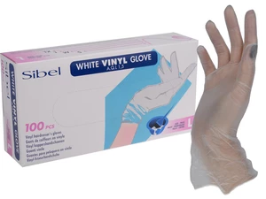 Vinylové rukavice pre kaderníkov Sibel 100 ks - L (0932201-56) + darček zadarmo