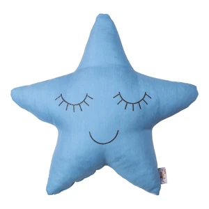 Modrý detský vankúšik s prímesou bavlny Mike & Co. NEW YORK Pillow Toy Star, 35 x 35 cm