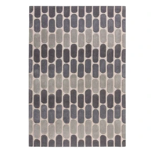 Sivý vlnený koberec Flair Rugs Fossil, 120 x 170 cm