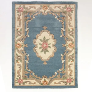 Modrý koberec z vlny Flair Rugs Aubusson, 75 × 150 cm