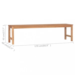 Zahradní lavice teak Dekorhome 170 cm