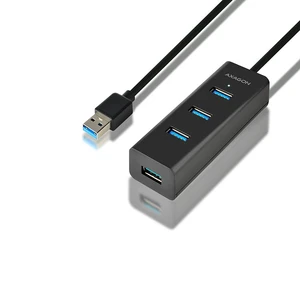 AXAGON HUE-S2BL 4x USB 3.0 hub gyorstöltés támogatással