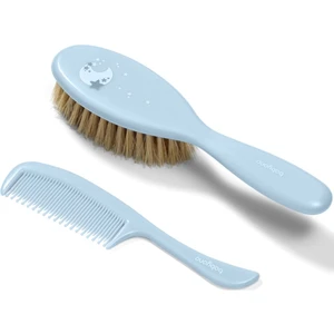 BabyOno Take Care Hairbrush and Comb III sada pro děti od narození Blue