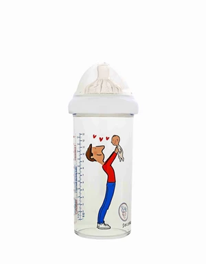 LE BIBERON FRANCAIS Dojčenská fľaša PAPA BEBÉ, 360 ml, 6+m