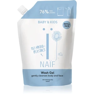 Naif Baby & Kids Wash Gel čistiaci a umývací gél pre deti a bábätká náhradná náplň 500 ml