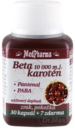 MedPharma BETAKAROTÉN 10 000 m.j.+Pantenol +PABA