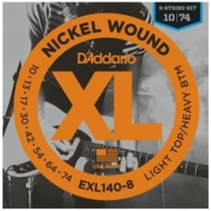 D'addario Exl140-8 Struny Do Gitary Elektrycznej 8-mio Strunowej