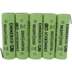 Akupack Ni-MH 5 AA pájecí špička ve tvaru Z Emmerich ReadyToUse 5AA-ZLF 255070, 2200 mAh, 6 V