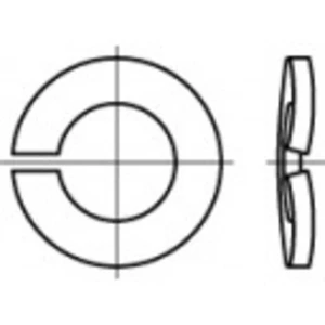 TOOLCRAFT  105787 pérové podložky Vnútorný Ø: 4.1 mm  DIN 128   pružinová ocel  100 ks