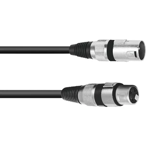 Omnitronic 30220595 XLR prepojovací kábel [1x XLR zástrčka 3pólová - 1x XLR zásuvka 3pólová] 30.00 m čierna