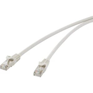 Renkforce RF-4724284 RJ45 sieťové káble, prepojovacie káble CAT 5e F/UTP 20.00 m sivá s ochranou 1 ks