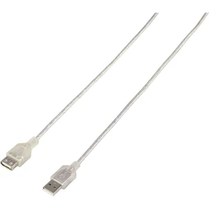 Renkforce #####USB-Kabel USB 2.0 #####USB-A Stecker, #####USB-A Buchse 3.00 m priehľadná