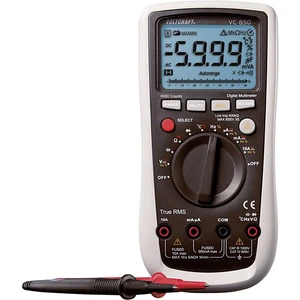 VOLTCRAFT VC850 ručný multimeter Kalibrované podľa (ISO) digitálne/y  CAT III 1000 V, CAT IV 600 V Displej (counts): 600