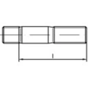 TOOLCRAFT  133317 skrutky závrtné M24 130 mm  DIN 939   ocel glavanizované zinkom 1 ks