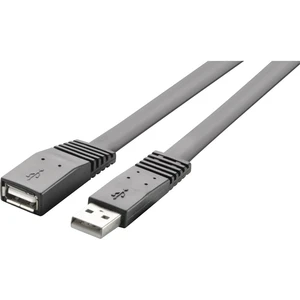 USB predlžovací kábel RENKFORCE 1x USB 2.0 zástrčka ⇔ 1x USB 2.0 zásuvka 1 m, čierna