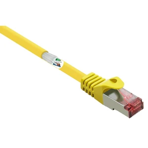 Renkforce RF-3432108 RJ45 sieťové káble, prepojovacie káble CAT 6 S/FTP 10.00 m žltá s ochranou, pozlátené kontakty, sam