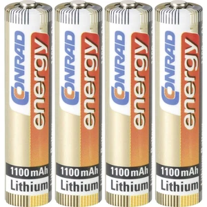 Conrad energy Extreme Power FR03 mikrotužková batérie typu AAA  lítiová 1100 mAh 1.5 V 4 ks