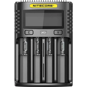 NiteCore UMS4 nabíjačka na okrúhle akumulátory NiCd, NiMH, LiIon, LiPolymer 10440, 10500, 12500, 12650, 13500, 13650, 14