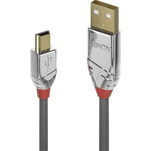 LINDY #####USB-Kabel USB 2.0 #####USB-A Stecker, #####USB-Mini-B Stecker 1.00 m sivá