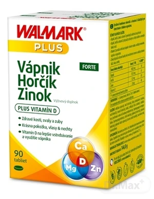 WALMARK Vápnik Horčík Zinok FORTE